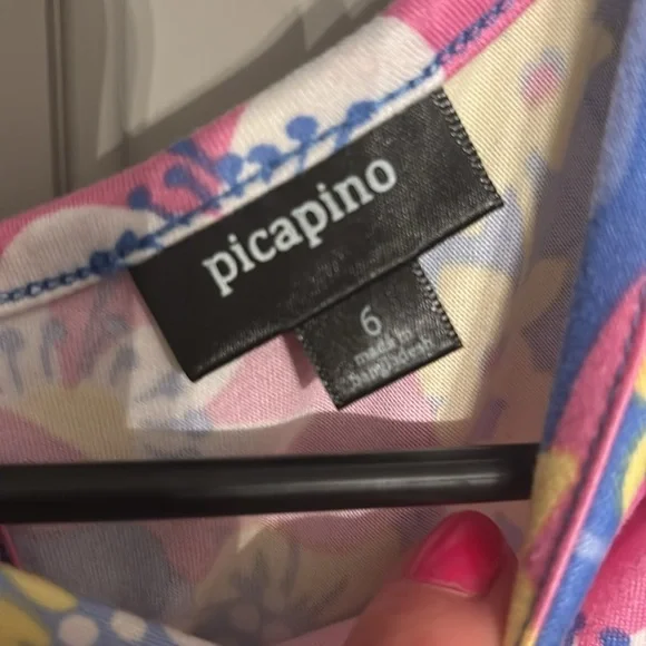 Picapina girls floral romper sz 6 - Picture 2 of 4